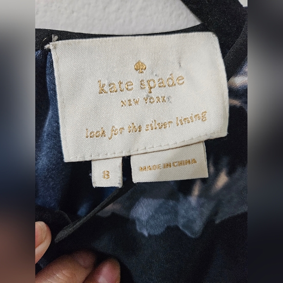 Kate Spade Night Rose Crepe Dress - Picture 2 of 8